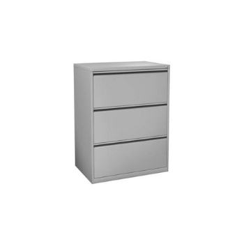 3 drawer light gray file cabinet